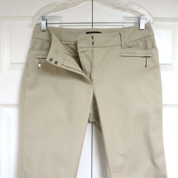 WHBM Perfect Form Ankle Pants Beige Solid Size 8R - Picture 4 of 7